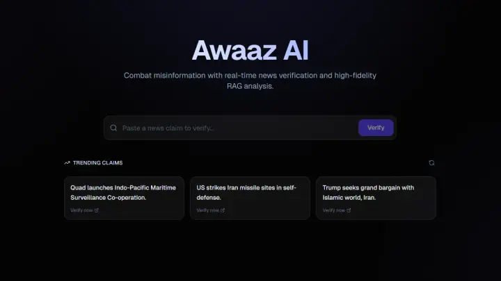 AI Fact News Checker app screenshot